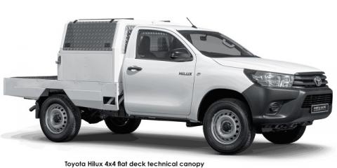 Toyota Hilux 2.4GD-6 single cab flat deck 4x4 - Image credit: &copy; 2025 duoporta. Generic Image shown.