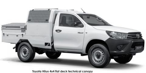 Toyota Hilux 2.4GD-6 single cab flat deck 4x4 - Image credit: &copy; 2025 duoporta. Generic Image shown.