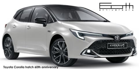 Toyota Corolla hatch 1.8 HEV XR 60th anniversary - Image credit: &copy; 2026 duoporta. Generic Image shown.